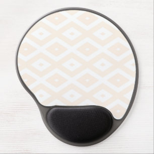 Beige and white diamond pattern gel mouse pad