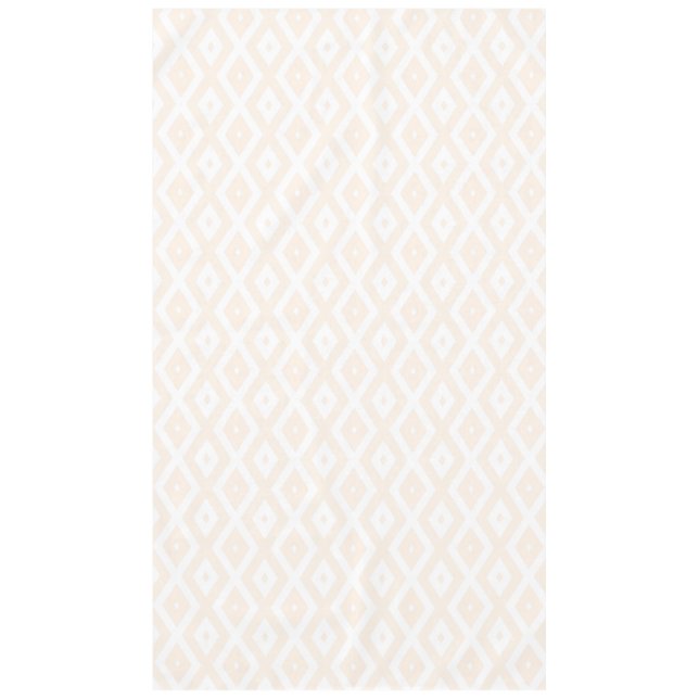 Beige and white diamond pattern tablecloth (Front)