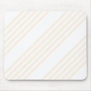 Beige and white five stripe pattern mouse pad