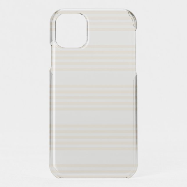 Beige and white five stripe pattern uncommon iPhone case (Back)
