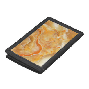 Beige And White Marble Stone Texture Tri-fold Wallet