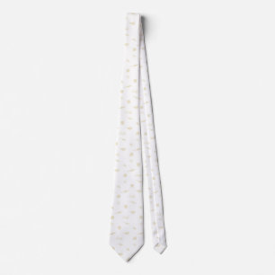 Beige and White Seashells and Starfish Beach tie