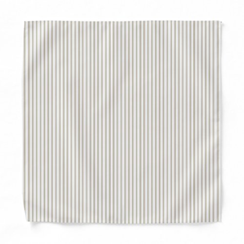 Beige and White Ticking Stripe  Bandana