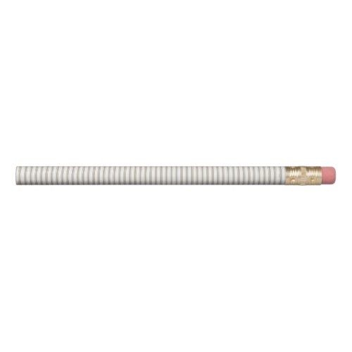 Beige and White Ticking Stripe  Pencil