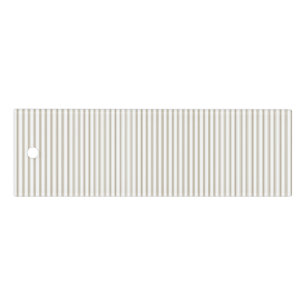 Beige and White Ticking Stripe Ruler