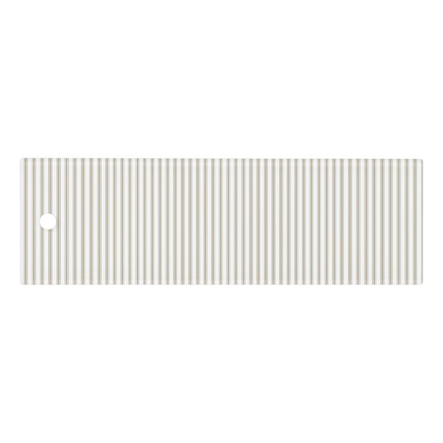 Beige and White Ticking Stripe  Ruler (Front)
