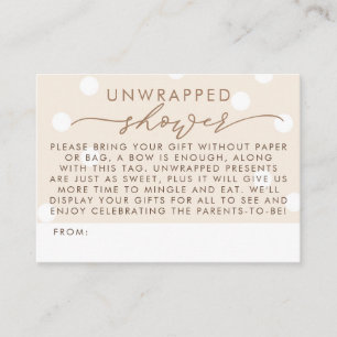 Beige and White Unwrapped Shower Enclosure Card