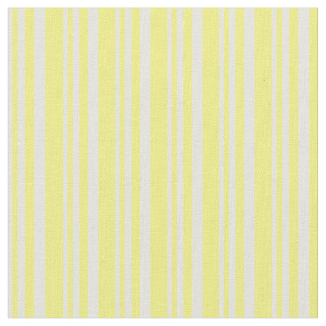Beige and Yellow Striped/Lined Pattern Fabric (Close Up)
