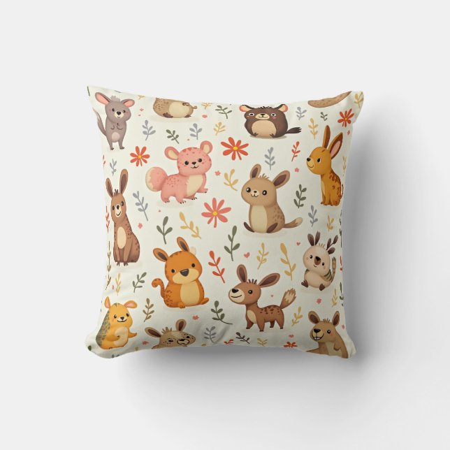 beige animal pillow (Front)