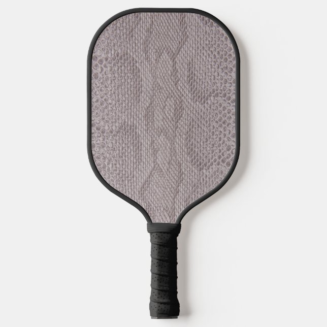 Beige Animal Snakeskin Pickleball Paddle (Front)