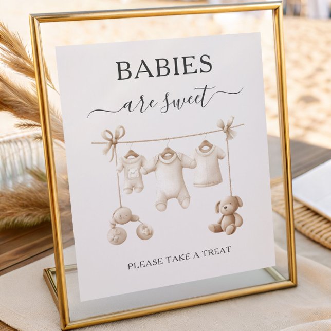Beige Baby Clothes And Toys Babies are Sweet Poster (Creator Uploaded)