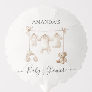 Beige Baby Clothes And Toys Baby Shower Balloon