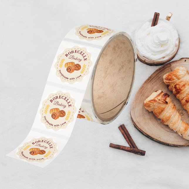 Beige Bakery business Sticker Roll (Creator Uploaded)