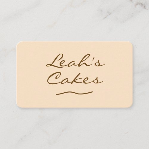 Beige Bakery Modern QR Code Business Card