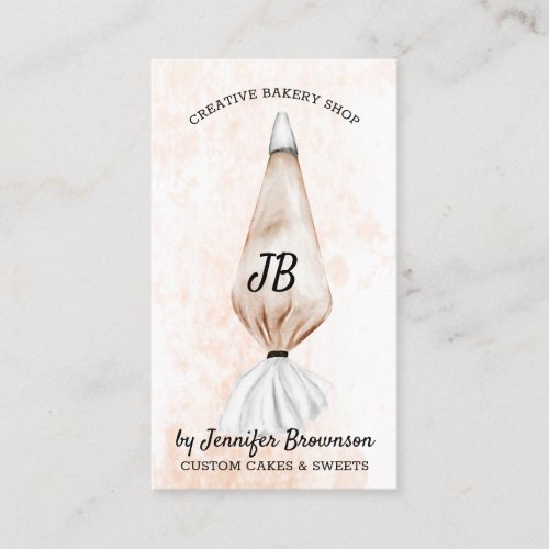 Beige Bakery Whip Pastry Business Card