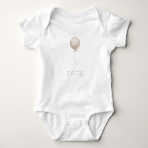 Beige Balloon Baby Bodysuit