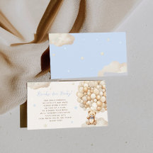 Beige Balloon Bear Books For Baby Baby Shower