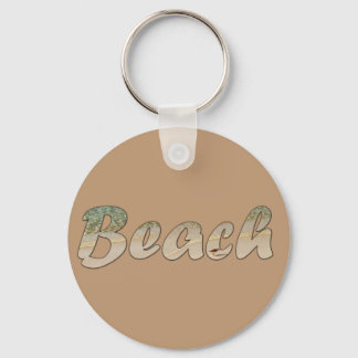 Beige Beach Keychain