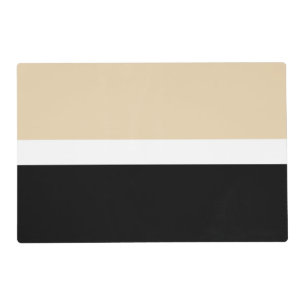 Beige Black Abstract Stripe Placemat