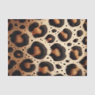Beige & Black Leopard Fur Animal Print Spots Tissue Paper