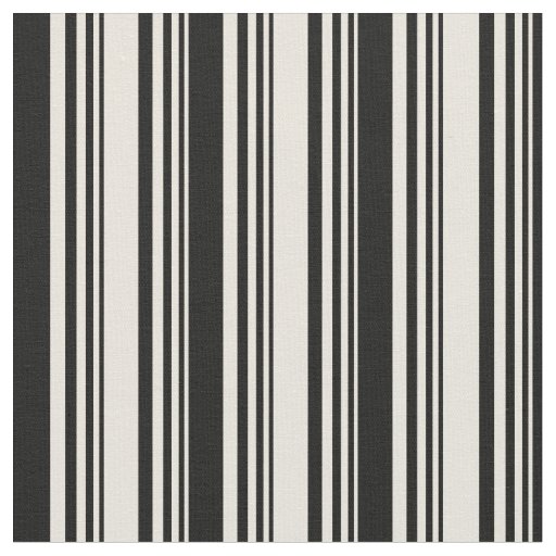 Beige & Black Lines/Stripes Pattern Fabric