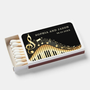 Beige & Black Piano Matchboxes