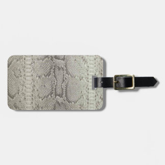 Beige&Black Snakeskin Print Luggage Tag