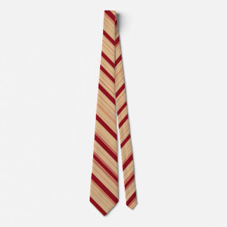 Beige Bliss with Crimson Accents Neck Tie