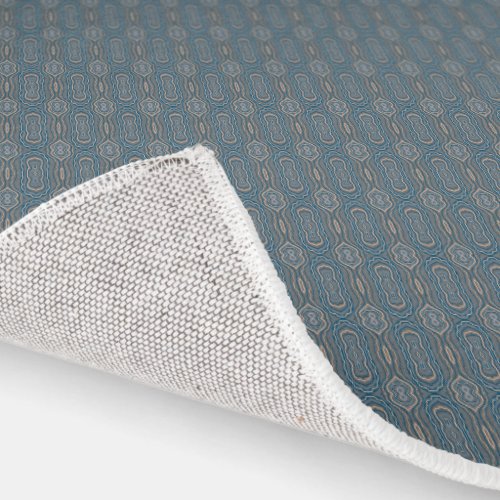 Beige Blue And Gray Alternating Pattern Design Rug