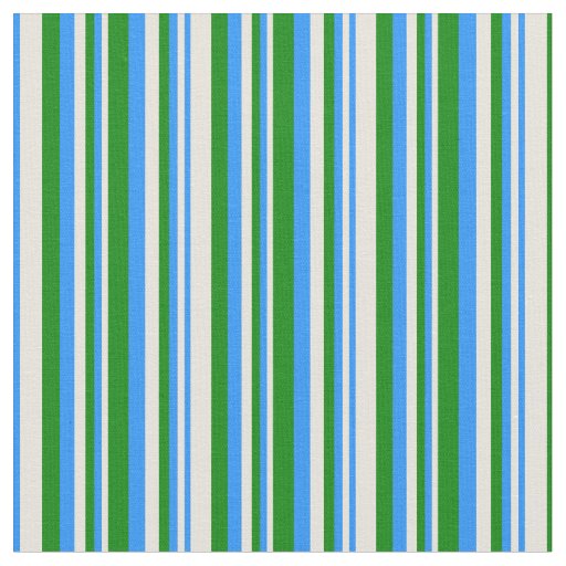 Beige, Blue, and Green Stripes Pattern Fabric