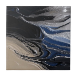 Beige Blue Relief Stones Ceramic Tile