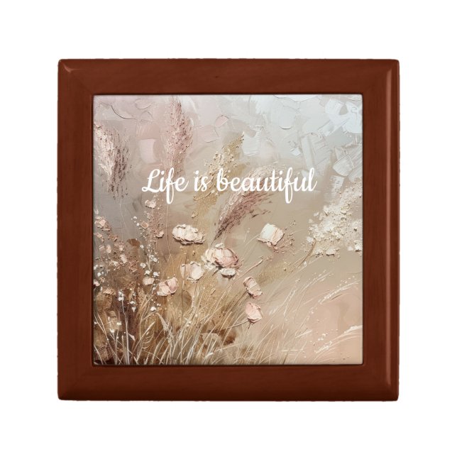 Beige Blush Boho Floral  Gift Box (Front)