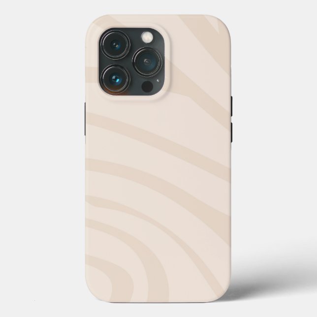 Beige Blush Minimalist Geometric Tough Case iPhone (Back)