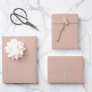 Beige Blush Solid Color DAB6A8 Wrapping Paper Sheets