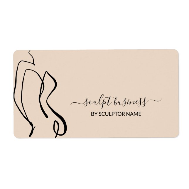 Beige Body sculpting contouring aesthetics modern Label (Front)