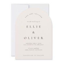 Beige Boho Arch Modern Wedding