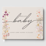 Beige Boho Chic Wildflower Baby Shower Guest Book