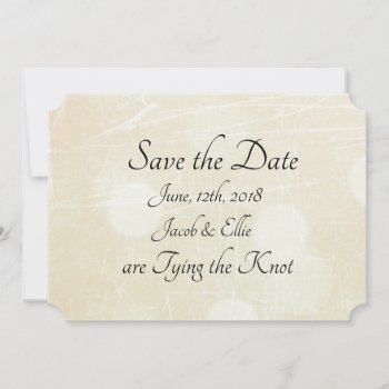 Beige Bokehphoto  Save The Date Personalised Cards by Everything_Grandma at Zazzle