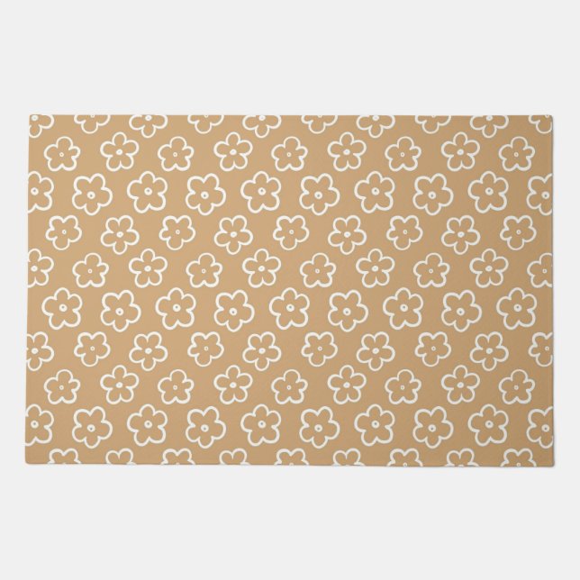 Beige Bold Y2K Wildflower Vibrant Spring  Doormat (Front)