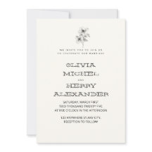 BEIGE BOTANIC CLASSY INVITATION