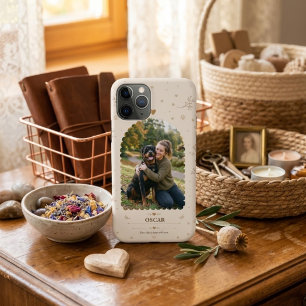 Beige Botanical Personalized Dog Photo Easy Custom iPhone 11 Pro Case