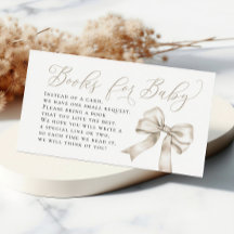 Beige Bow Coquette Books for Baby Book Request