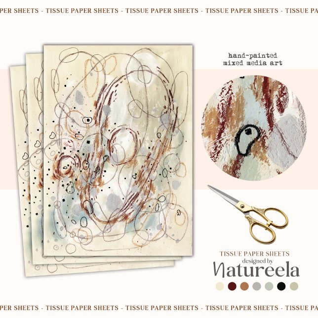 Beige Brown Abstract Decoupage Tissue Paper (Creator Uploaded)