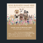 Beige Brown Botanical Dogs Flyer<br><div class="desc">Beige Brown Botanical Dogs</div>