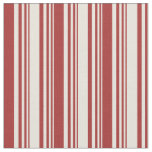 [ Thumbnail: Beige & Brown Colored Stripes/Lines Pattern Fabric ]