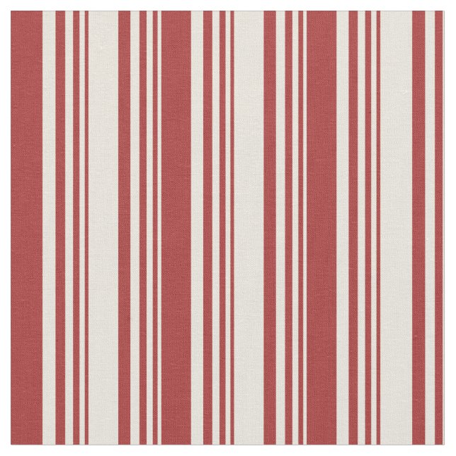 Beige & Brown Colored Stripes/Lines Pattern Fabric (Close Up)