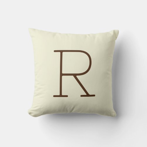 Beige Brown Costomize Front  Back For Gifts Throw Pillow