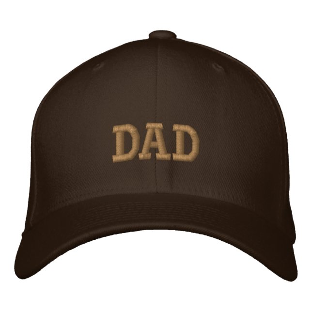 Beige Brown Daddy Embroidered Baseball Cap (Front)