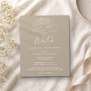 Beige Brown Dandelion Botanical Budget We Do Flyer