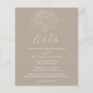 Beige Brown Dandelion Botanical Budget We Do Flyer